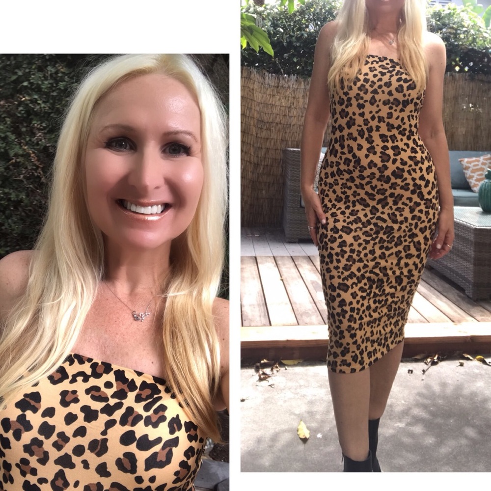 ☕️Leopard Print Midi Slimming Dress🤩 - Picture 3 of 5